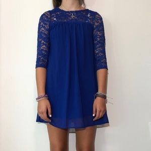 Cobalt blue lace dress